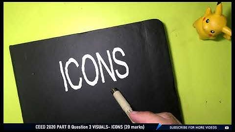 What is ICON? IIT CEED 2020 Part B Question 3 | CEED | Part A | NID | M.Des | B.Des | UCEED | Visual