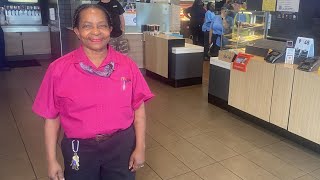 McDonald's employee celebrating 50 years of service honored