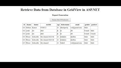 how to display data in gridview from database in ASP.NET using vb code