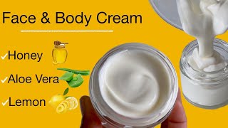DIY Honey-AloeVera Gel-Lemon Face And Body Moisturising Cream For Everyday Use