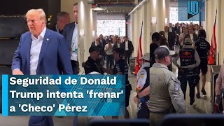 La impactante reacción de Sergio Pérez al encontrarse con Donald Trump I Gran Premio de Miami 2024