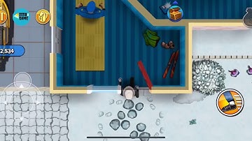 Robbery Bob: CHAPTER 5 - WINTER Level 4 , 100% iOS/Android Walkthrough