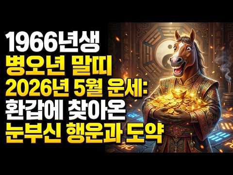 1966년생 병오년 말띠 2026년 5월 운세: 환갑에 찾아온 눈부신 행운과 도약