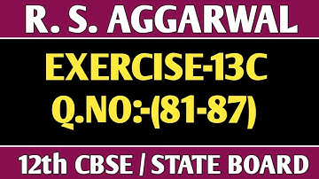 Exercise-13C(81-87) | Class-12 Maths | R.S.Aggarwal | Integration by parts |Integration| Maths Side
