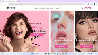 11.full stack makeup Shop Website using: HTML, CSS, JS, PHP & MySQL (full site) part 11 admin panle