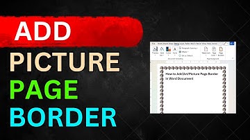How to Add Art/Picture Page Border in Word Document - Full Guide