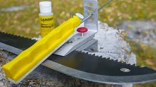 ТОЧИМ НОЖИ В ПОЛЕВЫЙ УСЛОВИЯХ С ТОЧИЛКОЙ ОТ Lansky Knife Sharpening System. Точилка для охоты и дома