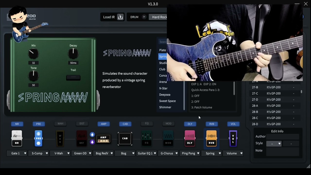 Valeton GP - 200 , Lead Tone အလွယ်တကူချိန်ညှိခြင်း