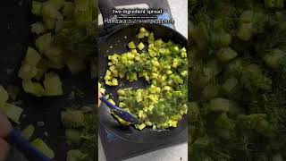 Green spread made with just two main ingredients💚 #foodvideo #recipe #food #foodblogger #shortvideo