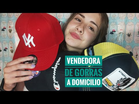 Vendedora de gorras a DOMICILIO /ASMR CASERO