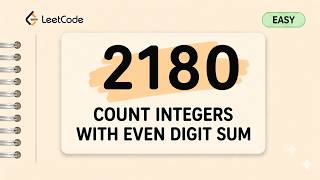 2180. Count Integers With Even Digit Sum