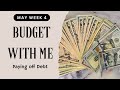 Budget With Me for May Week 4 | Getting out of Debt |Server Cash Tip Budget |Michelle Marie Budgets