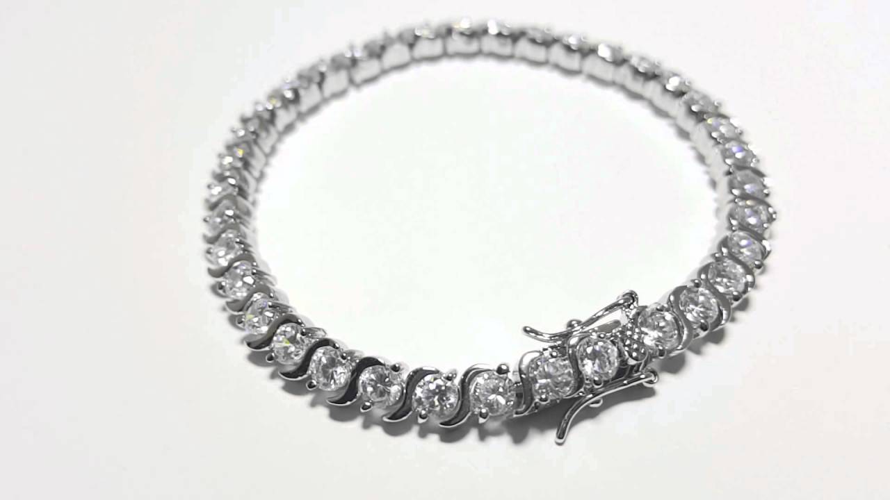 Sterling Silver Clear CZ Tennis Bracelet SBBB00006