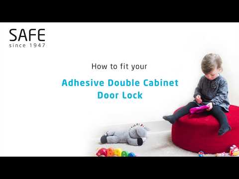 SAFE: Adhesive Double Cabinet Door Lock SC810 - Instructions (UK)