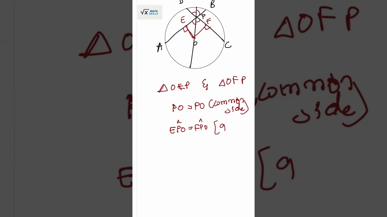 class 9 Maths | Circles | Intersecting Chords Equal Angles Proof | CBSE Board