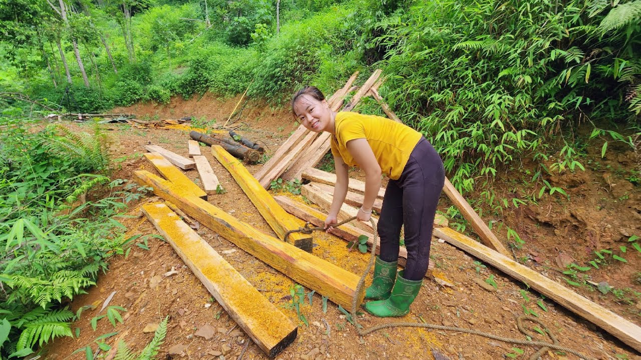 Build a wooden house, pull the pillar alone, pull the wood to build the