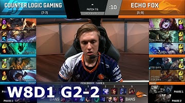 Echo Fox vs CLG Game 2 | S7 NA LCS Spring 2017 Week 8 Day 1 | FOX vs CLG G2 W8D1