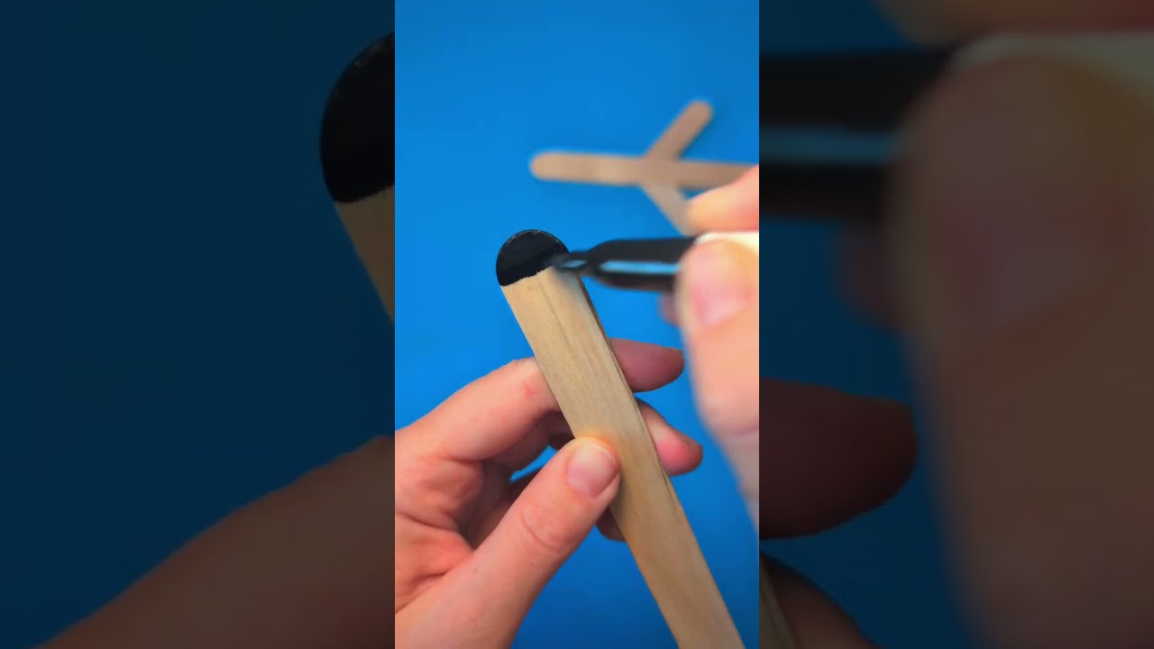 Plane from Popsicle Sticks ✈️ DIY Toy 🥹