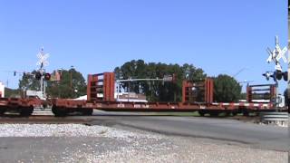 Leesville, LA 9/4/2014 10:44 am KCS OLS unit on empty railtrain