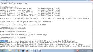 Avast 2014 license Serial Key 30 yrs Full Crack till 2050