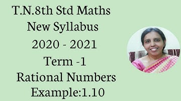 T.N.Class 8 Maths  Rational Numbers Example:1.10.