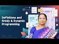 Defination and Terminology on Greedy and Dynamic Programming by Dr. K Suvarchala