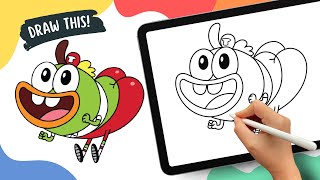 Buhdeuce Breadwinners - Easy Cartoon Drawing Tutorial