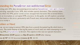 Famous Solving the ParseError: not well-formed Issue in XML Data Due to Special Characters Profile