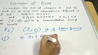 Example of a commutative Ring with Unity, BSc mathematics, ring theory