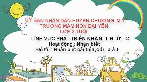 Nhận biết: Cái bát,Cái Thìa