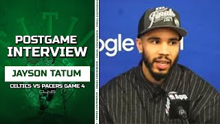 Jayson Tatum Reacts to Jaylen Brown Winning East Finals MVP | Celtics Postgame