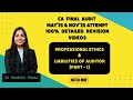 📢 Detailed Audit Revision || Professional Ethics - Part - I || Must-Watch for upcoming attempt 📚🚀