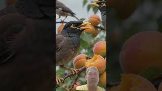 Village Birds Enjoying Sweet Apricots &Dates🌴🥭