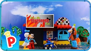 ♥ LEGO Mickey Mouse Clubhouse Garage Fixing SPIDER-MAN CAR (Episode 1)