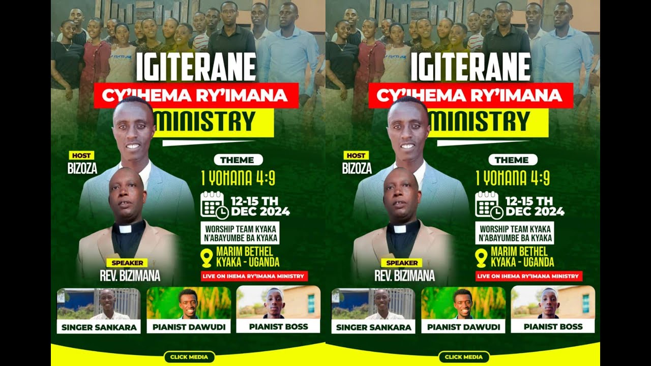 UMUNSI WA 1 || IGITERANE CA MINISTRY IHEMA RY'IMANA || REV BIZIMANA KUVA KENYA