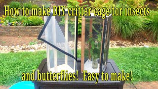 How to make DIY critter cage for Monarchs, other butterflies, and any insect. Low cost, easy to make