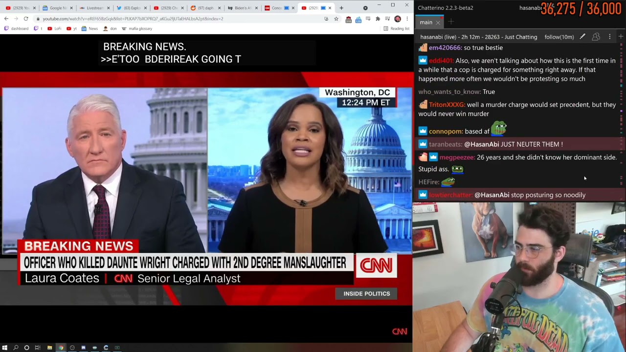 Hasanabi reacts to Kim Potter being arrested