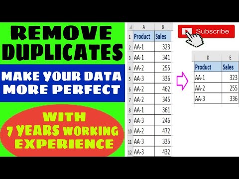 How to remove duplicate data in excel - YouTube