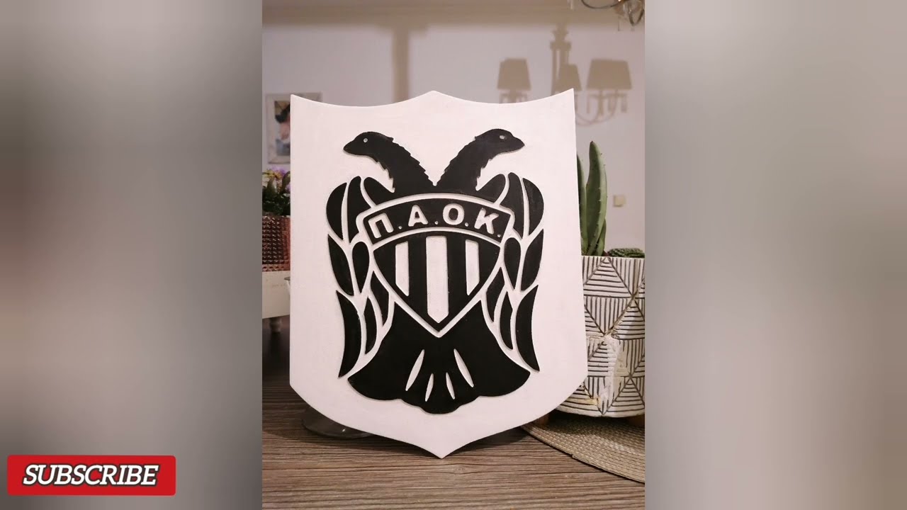 Woodworking CNC router machine!!! PAOK fc  emblem!! CNCEST 3040T 