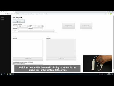 Browser extension MF Example "Simplest" working with Wireless NFC Reader uFR Nano Online