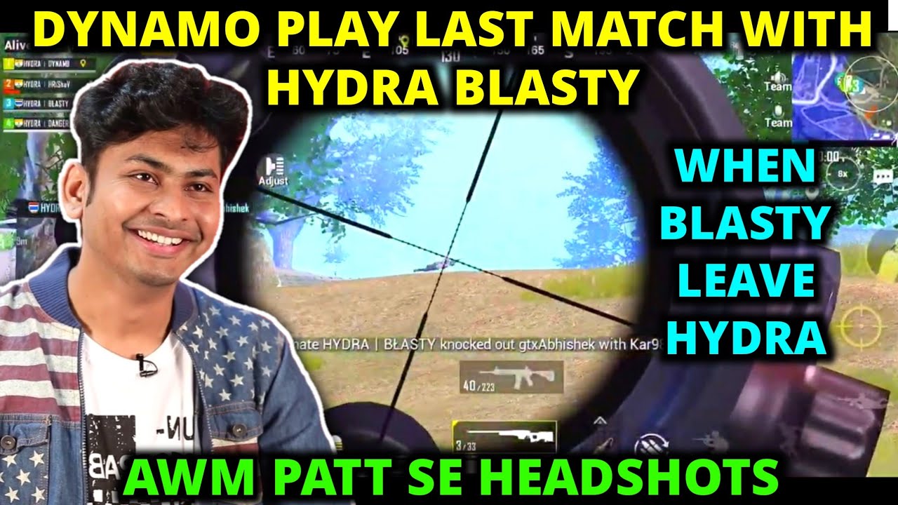 DYNAMO PLAY LAST MATCH WITH HYDRA BLASTY - BEFORE BLASTY LEAVE HYDRA CLAN - PUBG MOBILE