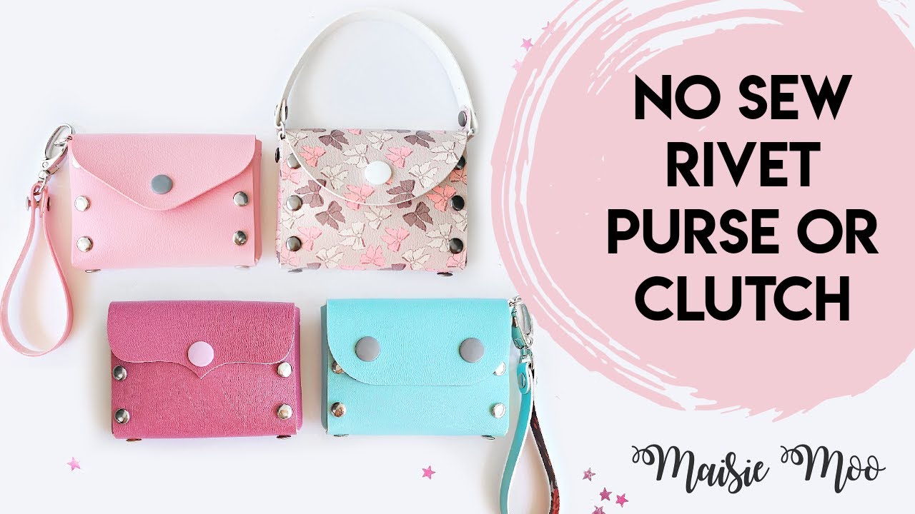 Как сшить кошелек с заклепками из искусственной кожи (без шитья)