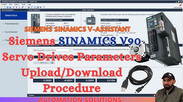 SIEMENS: SINAMICS V90 Servo Drives Parameters Upload/Download with V-ASSISTANT