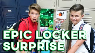 LOCKER TOUR | 6TH GRADE | LOCKER SURPRISE | FIRST LOCKER | DISCO LIGHTS, BBALL HOOP, MINI FRIDGE