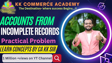 FYBCom |Semester 1|Chapter 3|Accounts from Incomplete Records (Single Entry System) |Problem Solving