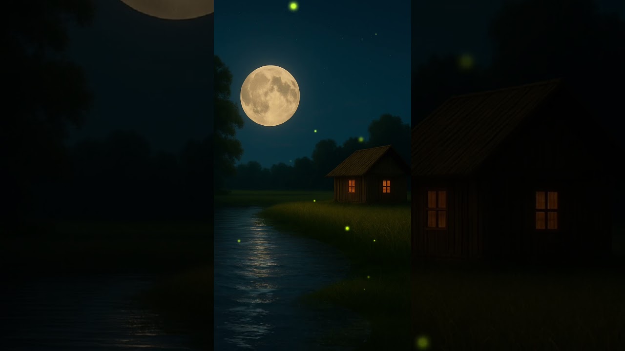 Indian Village Pond Night Sounds | Crickets & Water for Deep Sleep & Stress Relief