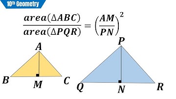 Prove That Ratio of Areas of Two Similar  triangles are in Ratio of Square of Corresponding Altitude
