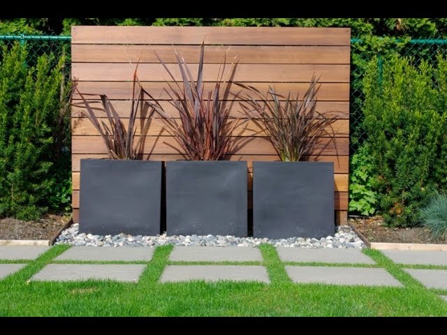 Modern Garden Design Examples - Planters As Accent - YouTube