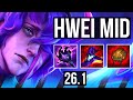 HWEI vs AHRI (MID) | 86K damage, Good KDA: 8/1/18 | EUW Master | 26.1