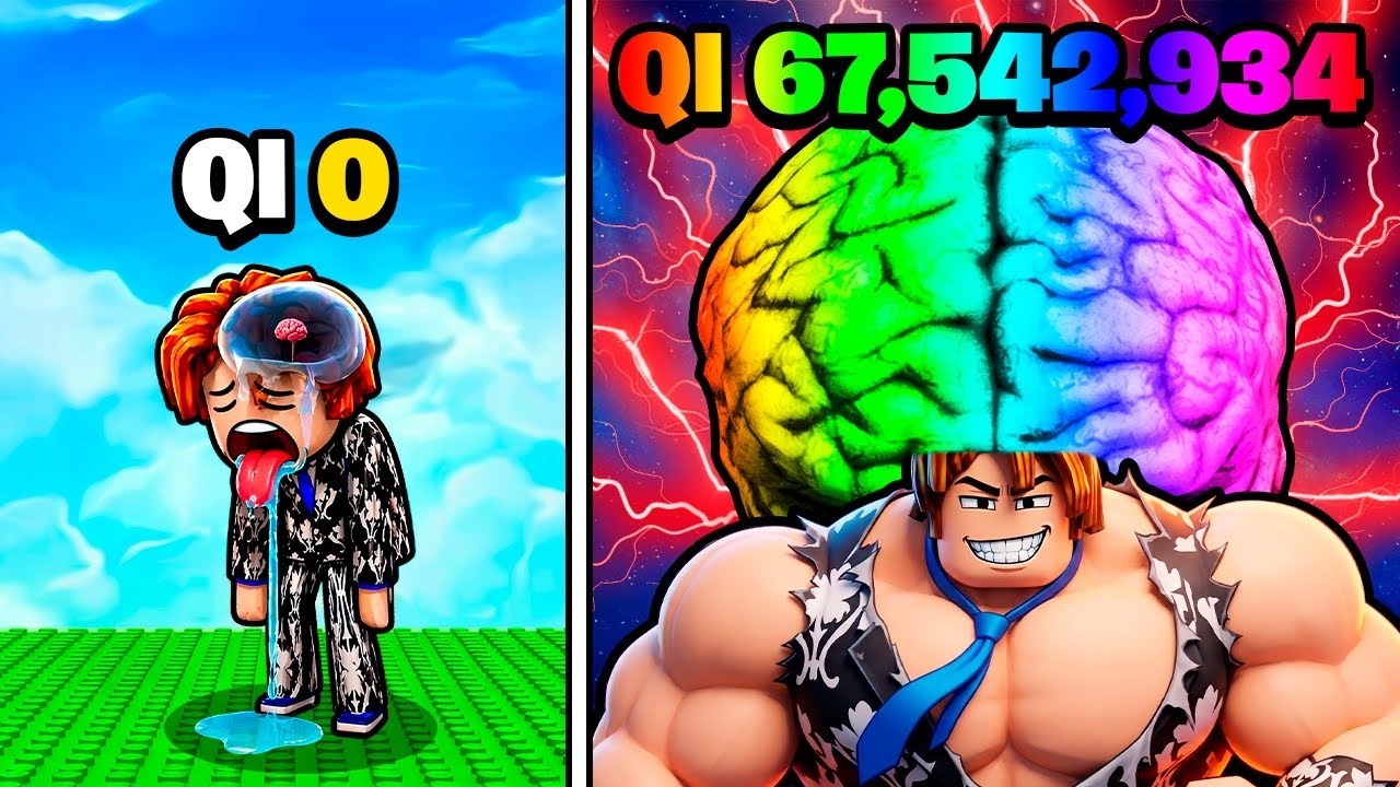 CHEGUEI SENDO O MAIS BURRO MAS MEU CÉREBRO CRESCE SEM PARAR NO ROBLOX